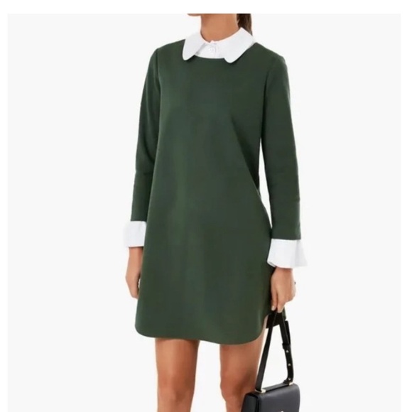 Tuckernuck Dresses & Skirts - NWT Tuckernuck Forest Green Dress with White Collar & Cuff Size XXL